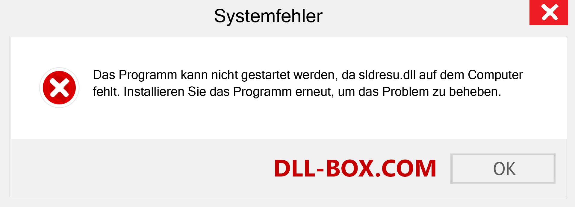 sldresu.dll-Datei fehlt?. Download für Windows 7, 8, 10 - Fix sldresu dll Missing Error unter Windows, Fotos, Bildern