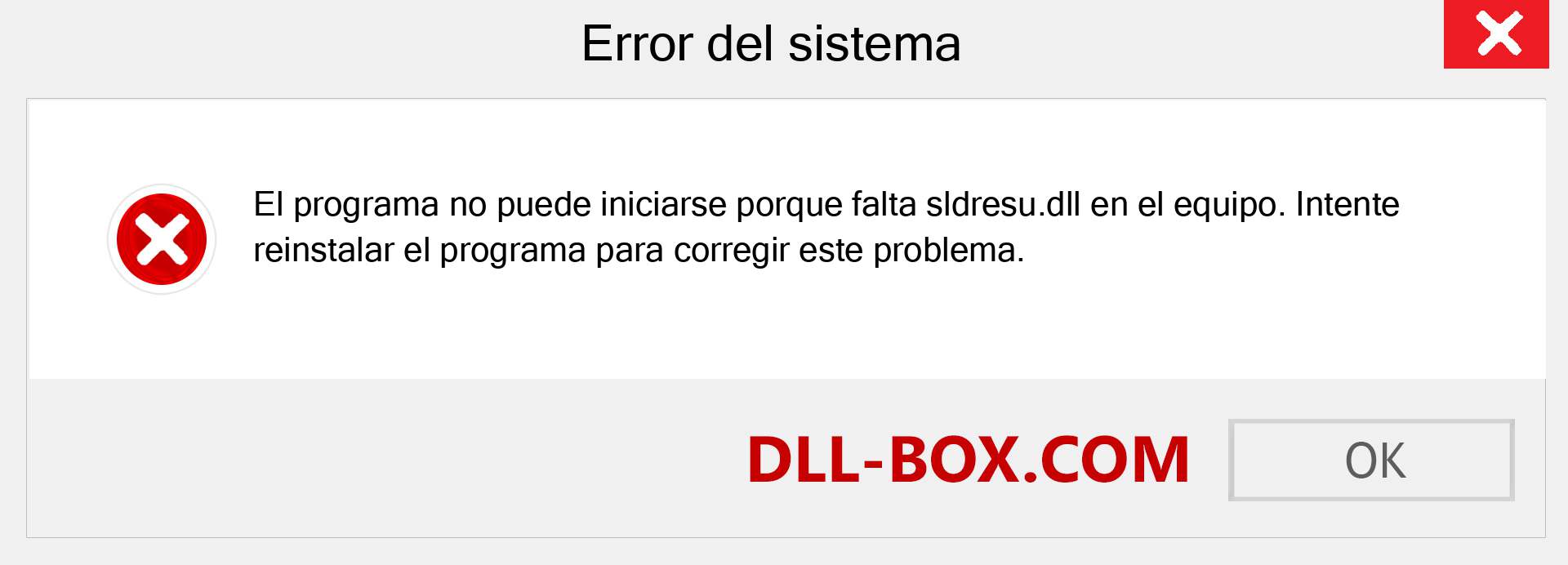 ¿Falta el archivo sldresu.dll ?. Descargar para Windows 7, 8, 10 - Corregir sldresu dll Missing Error en Windows, fotos, imágenes