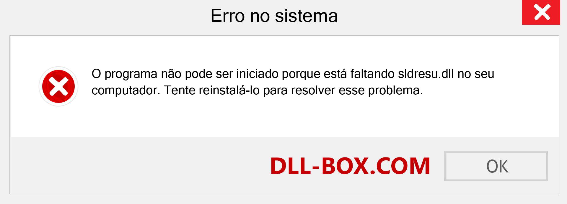 Arquivo sldresu.dll ausente ?. Download para Windows 7, 8, 10 - Correção de erro ausente sldresu dll no Windows, fotos, imagens